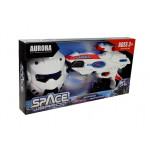 Vesmírna laserová pištoľ s maskou biela